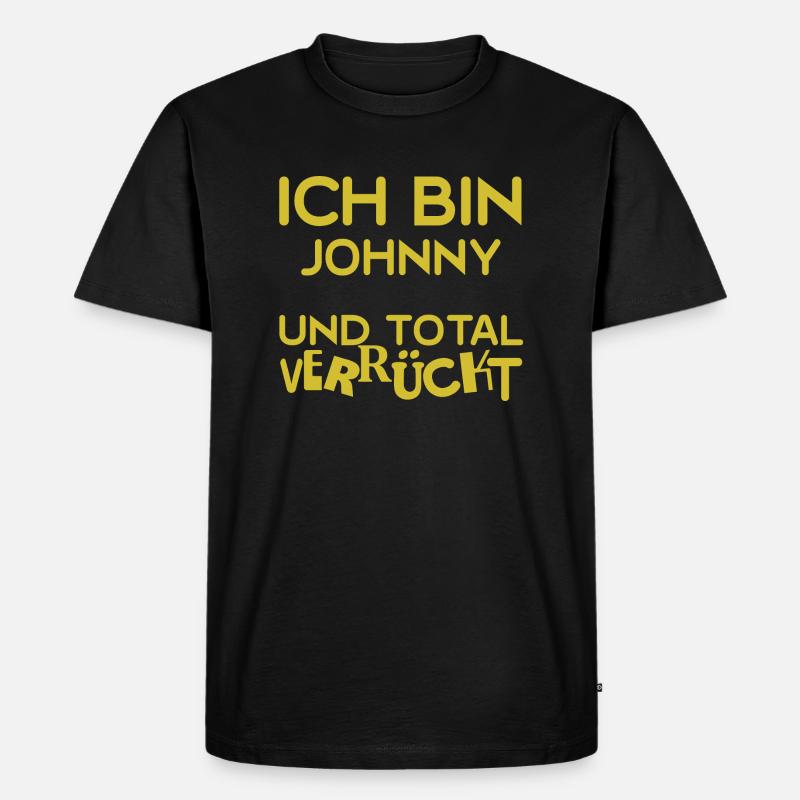 Johnny - Männer Premium Bio T-Shirt - Schwarz