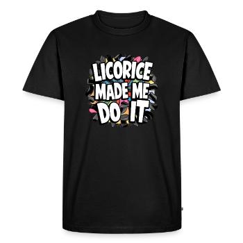 Licorice Saying Bear Dirt Licorice Gift - Men's Premium Organic T-Shirt - black - Front - Nico (187cm)