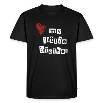 J’aime mon petit frère - T-shirt Premium bio Homme - noir - Devant - Nico (187cm)