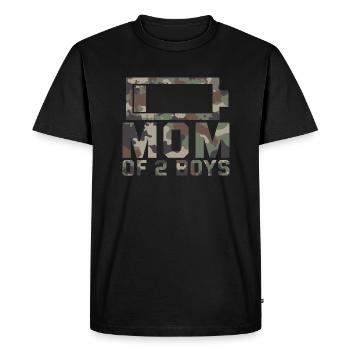 Maman de 2 garçons Chemise cadeau de Son Mothers - T-shirt Premium bio Homme - noir - Devant - Nico (187cm)