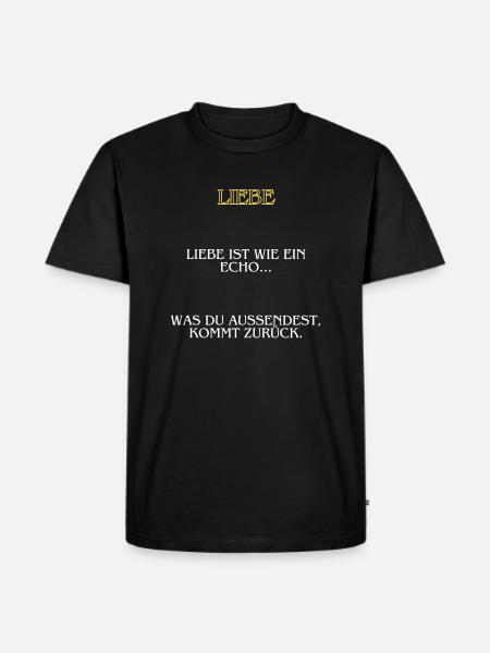 Echolove - Männer Premium Bio T-Shirt - Schwarz