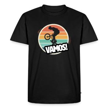 Vamos bmx rétro - T-shirt Premium bio Homme - noir - Devant - Nico (187cm)