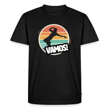 Vamos retro breakdance - Men's Premium Organic T-Shirt - black - Front - Nico (187cm)