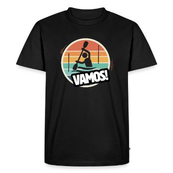 Vamos canoë kayak slalom rétro - T-shirt Premium bio Homme - noir - Devant - Nico (187cm)