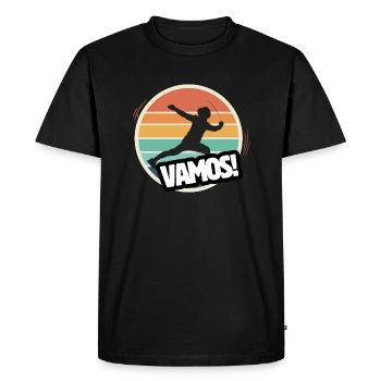 Vamos escrime rétro - T-shirt Premium bio Homme - noir - Devant - Nico (187cm)