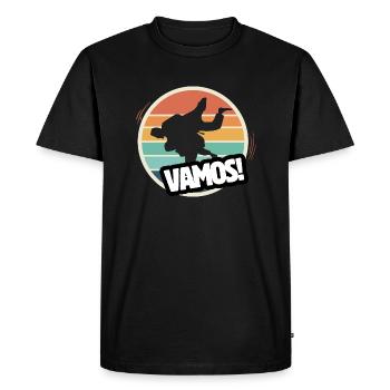Vamos judo rétro - T-shirt Premium bio Homme - noir - Devant - Nico (187cm)
