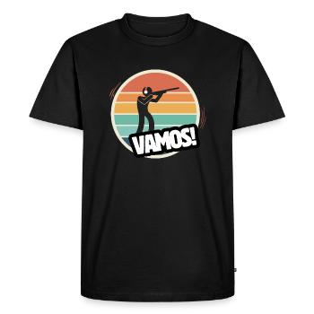 Vamos tit rétro - T-shirt Premium bio Homme - noir - Devant - Nico (187cm)