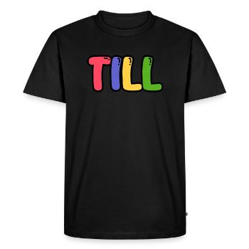 Name - Till - Men's Premium Organic T-Shirt - black - Front - Nico (187cm)