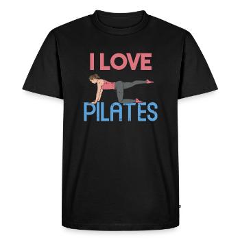 J’adore le Pilates Gift - T-shirt Premium bio Homme - noir - Devant - Nico (187cm)