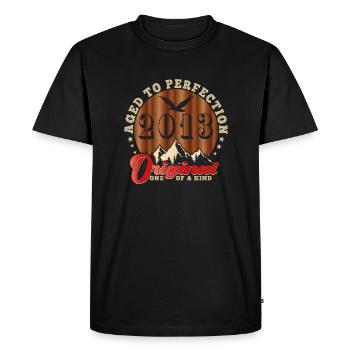 Anniversaire emblématique de 2013 - T-shirt Premium bio Homme - noir - Devant - Nico (187cm)