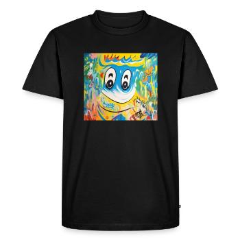 Esquisse à l’image 20241129 194043 - T-shirt Premium bio Homme - noir - Devant - Nico (187cm)
