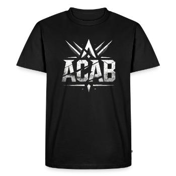 Acab All Cops Are Bastards 1312 - Men's Premium Organic T-Shirt - black - Front - Nico (187cm)