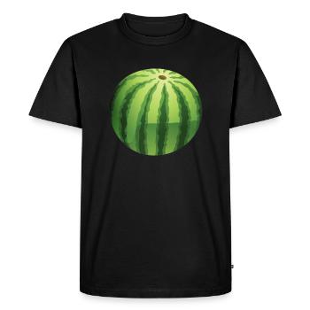 Watermelon - Men's Premium Organic T-Shirt - black - Front - Nico (187cm)