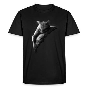 MOONCAT 2 (Choose black) - Men's Premium Organic T-Shirt - black - Front - Nico (187cm)
