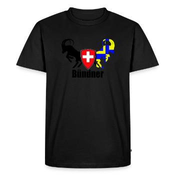 Grisons - T-shirt Premium bio Homme - noir - Devant - Nico (187cm)