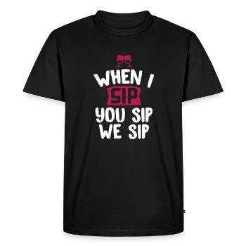 drinking - Men's Premium Organic T-Shirt - black - Front - Nico (187cm)