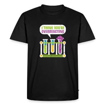 Say chemistry chemist nerd gift university - Men's Premium Organic T-Shirt - black - Front - Nico (187cm)