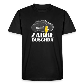 Awei is zabbeduschda - Men's Premium Organic T-Shirt - black - Front - Nico (187cm)