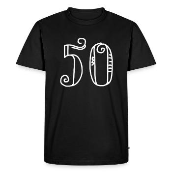 50 anniversaire anniversaire anniversaire anniversaire cadeau anniversaire - T-shirt Premium bio Homme - noir - Devant - Nico (187cm)