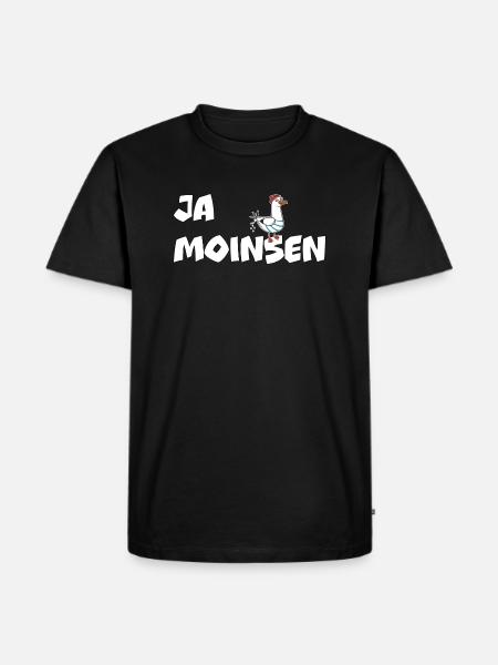 Ja Moinsen - Möwe - Männer Premium Bio T-Shirt - Schwarz