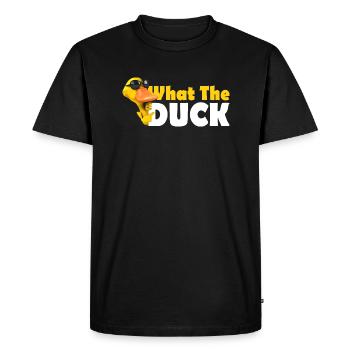 What The Duck - Drôle de canard - T-shirt Premium bio Homme - noir - Devant - Nico (187cm)