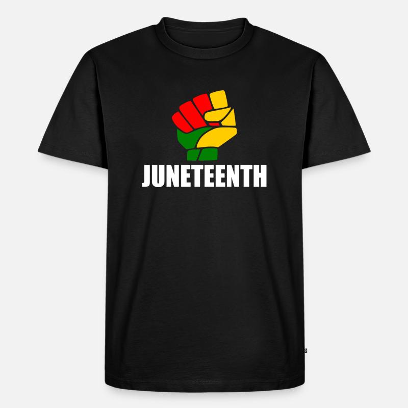 juneteenth - Männer Premium Bio T-Shirt - Schwarz