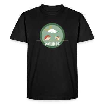 Faune - T-shirt Premium bio Homme - noir - Devant - Nico (187cm)