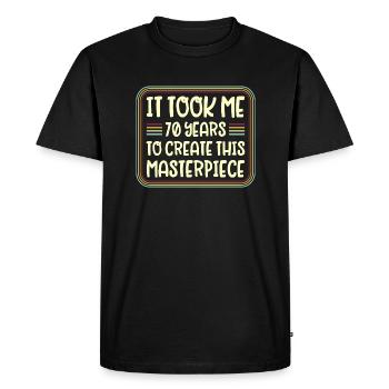 70 ans pour créer ce chef-d’œuvre Retro - T-shirt Premium bio Homme - noir - Devant - Nico (187cm)