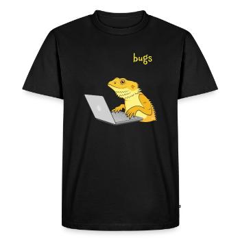 Codage lézard - T-shirt Premium bio Homme - noir - Devant - Nico (187cm)
