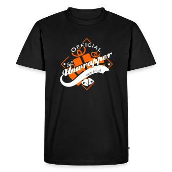 Déballeur cadeau officiel depuis la naissance - T-shirt Premium bio Homme - noir - Devant - Nico (187cm)