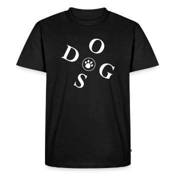 Hund Dog - Men's Premium Organic T-Shirt - black - Front - Nico (187cm)