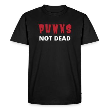Punks Not Dead | Punk Horror Design Musique - T-shirt Premium bio Homme - noir - Devant - Nico (187cm)