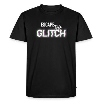 Escape The Glitch I T-Shirt - T-shirt Premium bio Homme - noir - Devant - Nico (187cm)