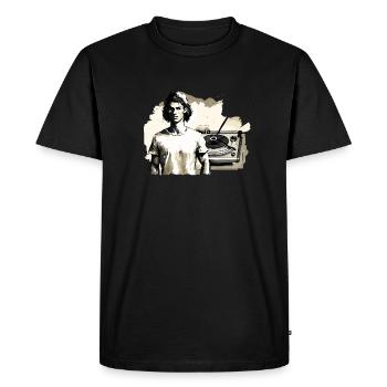 Dont let go - Men's Premium Organic T-Shirt - black - Front - Nico (187cm)