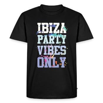 Ibiza Party Vibes - Men's Premium Organic T-Shirt - black - Front - Nico (187cm)