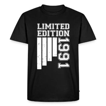1991 Anniversaire Né En 1991 Édition Limitée - T-shirt Premium bio Homme - noir - Devant - Nico (187cm)