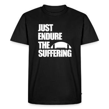 Just Endure The Suffering Football Vintage Funny - Men's Premium Organic T-Shirt - black - Front - Nico (187cm)