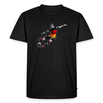 Soccer Germany - Men's Premium Organic T-Shirt - black - Front - Nico (187cm)