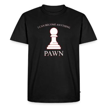 pion d’échecs - T-shirt Premium bio Homme - noir - Devant - Nico (187cm)