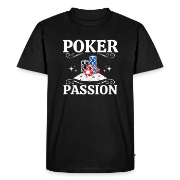 poker passion jeux de carte - T-shirt Premium bio Homme - noir - Devant - Nico (187cm)
