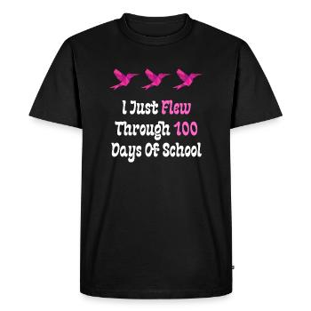 I Just Flew Through 100 Days Of School - Men's Premium Organic T-Shirt - black - Front - Nico (187cm)
