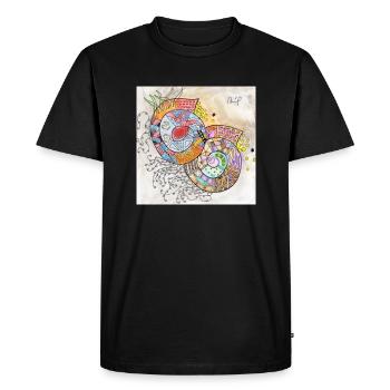 Confusion 7 - Men's Premium Organic T-Shirt - black - Front - Nico (187cm)
