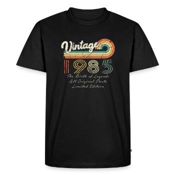 Génial depuis 1985 anniversaire 1985 millésime 198 - T-shirt Premium bio Homme - noir - Devant - Nico (187cm)