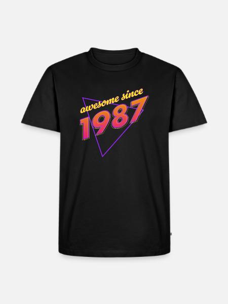 Rétro - Awesome since 1987 - T-shirt Premium bio Homme - noir