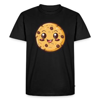 Bande dessinée de biscuit drôle - T-shirt Premium bio Homme - noir - Devant - Nico (187cm)