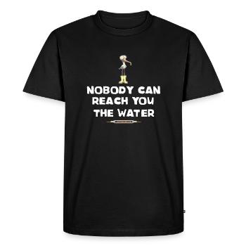 Proverb - English Coastal Unicorn Idioms - Men's Premium Organic T-Shirt - black - Front - Nico (187cm)
