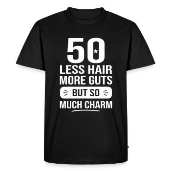 50 ans tellement de charme anniversaire 50 ans - T-shirt Premium bio Homme - noir - Devant - Nico (187cm)