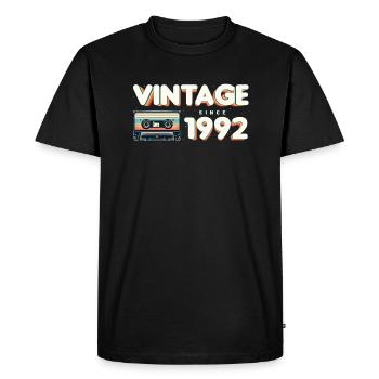 Rétro Vintage 1992 Nostalgique Anniversaire Hommes Femmes - T-shirt Premium bio Homme - noir - Devant - Nico (187cm)