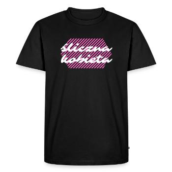 Belle femme, langue polonaise, compliment - T-shirt Premium bio Homme - noir - Devant - Nico (187cm)