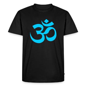 Curcuma OM - T-shirt Premium bio Homme - noir - Devant - Nico (187cm)
